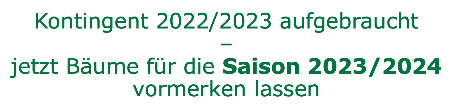 Kontingent aufgebraucht