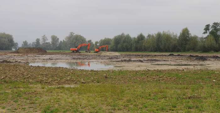 Flutmulden entstehen - Foto: Niklaus Troxler